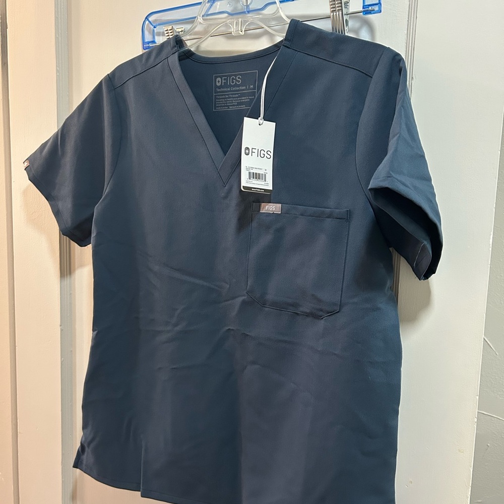 Figs Deep Blue Short Sleeve Tee